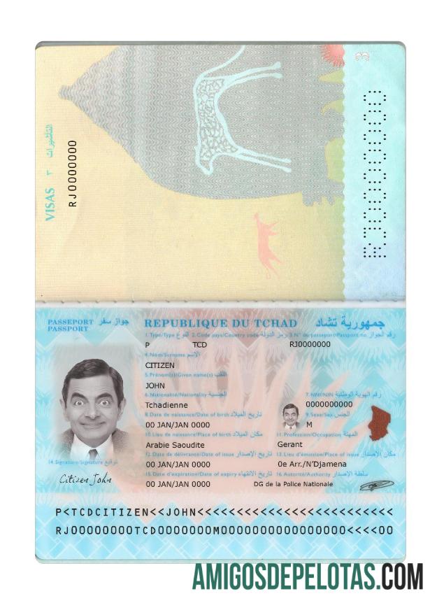 Seu passaporte do Chade, novo presente de 2021 baixar para verificação